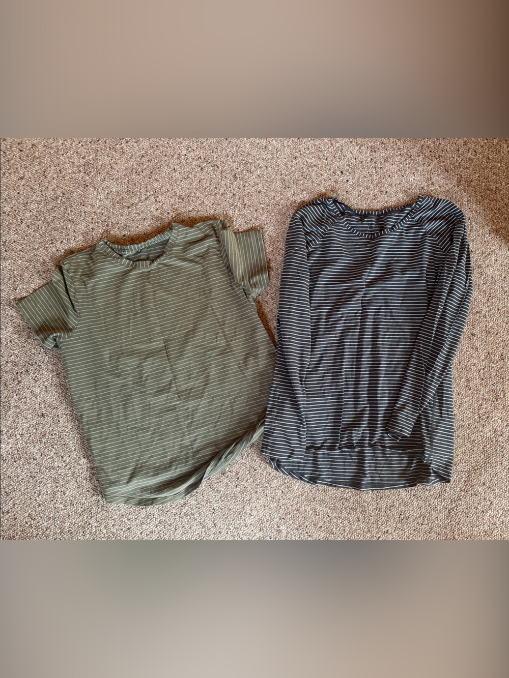 Lululemon Olive and Grey Tops